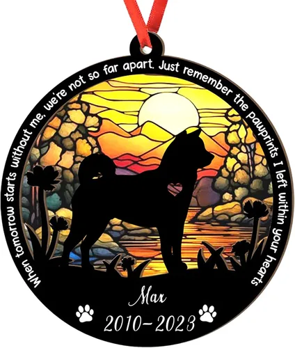 Miniatura 99 de Adorno personalizado para atrapasoles de sabueso afgano, adorno de Navidad de sabueso afgano – Regalo para perro amante, sabueso afgano