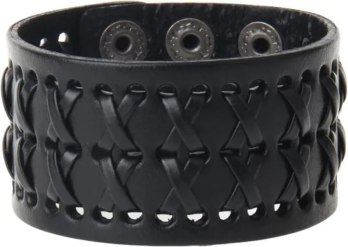 Miniatura 16 de Jeilwiy Pulseras de cuero punk para hombres, pulseras hechas a mano, brazalete ancho, joyería trenzada, color negro y marrón, ajustable, regalos