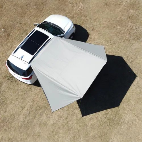 Miniatura 8 de Toldo para Automóvil Camping SUV Refugio Solar Impermeable Universal Carpa Toldo Anti-UV para Furgoneta Autocaravana Caravana Camión Vehículo Negro