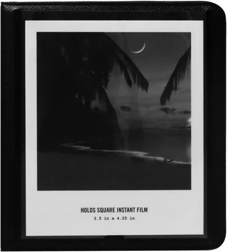 Álbum de fotos de 33 bolsillos para cámara instantánea Polaroid, apto para fotos de 3.5 x 4.25 pulgadas, material de PVC y resistente al agua Negro