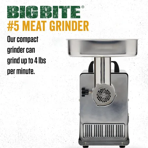 Miniatura 2 de Molinillo de carne eléctrico Big Bite de acero inoxidable, marca LEM Products