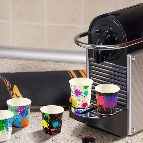 Miniatura 6 de Tiamon Paquete de 500 vasos de papel de 2 onzas, mini enjuague bucal desechables para baño, tazas de café expreso para hogar, oficina, viajes