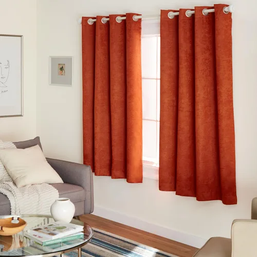 Miniatura 24 de TOWN & COUNTRY EVERYDAY - Cortinas de satén texturizado pesado sólido con lustre para interior, opacidad que oscurece la habitación, con ojales