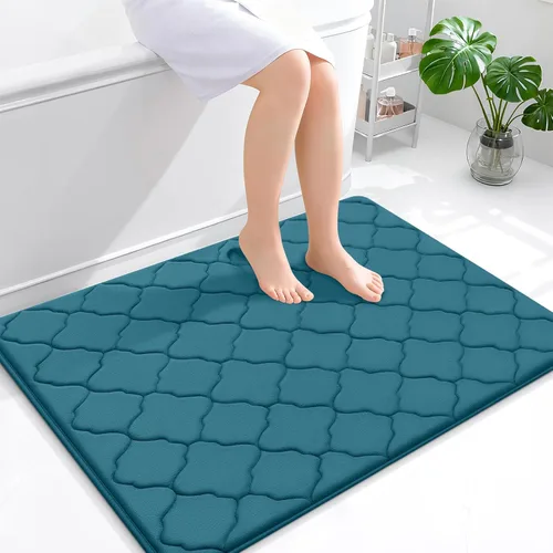 Miniatura 31 de OLANLY Alfombra de Baño de Espuma Viscoelástica de 24 x 16 pulgadas, Ultra Suave y Absorbente, Alfombras de Baño Antideslizantes, Cómodas, Lavables