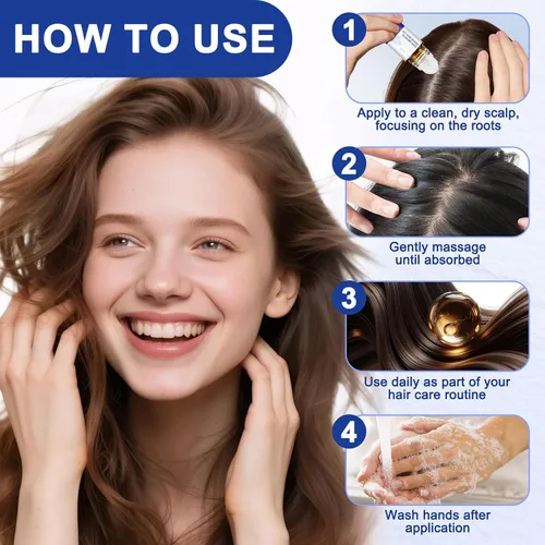Miniatura 6 de Suero para el crecimiento del cabello, 1.0 fl oz de aceite para el crecimiento del cabello con 3% de romero, 3% de redensyl, 2% de nuevo, suero