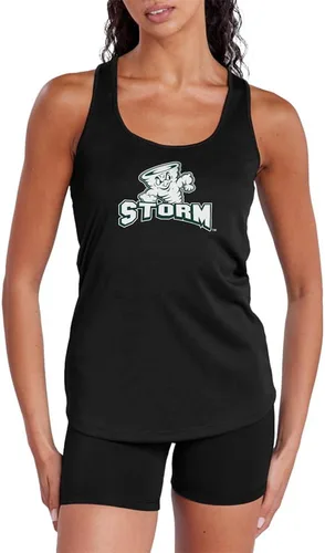 Miniatura 121 de Camiseta deportiva sin mangas oficial de NCAA Collegiate para mujer, con espalda cruzada, colección con logotipo primario