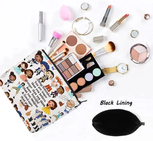 Miniatura 3 de LEVLO Bolsa de cosméticos musicales Musicales You Are Braver Stronger Smarter Than You Think Theater Makeup Bag, Personajes siempre amplios, Bolsa