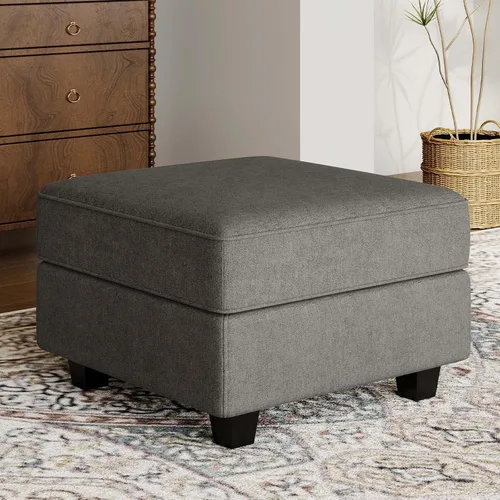 Belffin Tela modular sofá seccional almacenamiento otomano módulo sofá lado seccional libre configuración otomana gris
