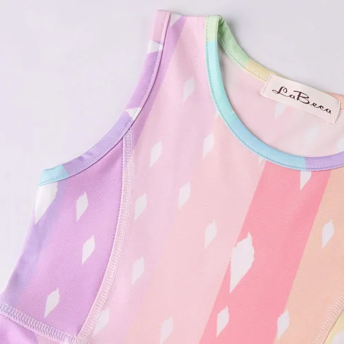 Miniatura 6 de LaBeca Vestidos de Niñas Sin Mangas de Manga Larga para Niñas Pequeñas y Grandes Unicornio Sirena Vestidos Casuales