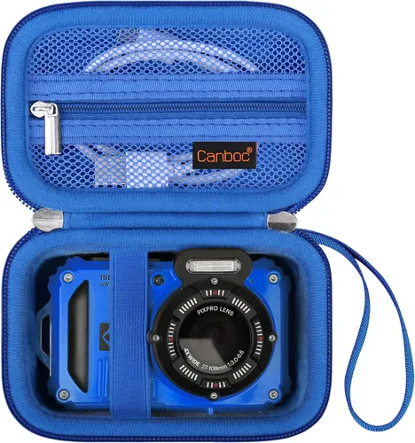 Miniatura 14 de Canboc Funda de transporte para cámara digital Kodak PIXPRO WPZ2, resistente e impermeable, bolsa de fotografía subacuática, bolsillo de malla