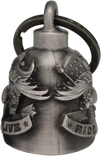 Miniatura 2 de Campana de motocicleta con colgador para motociclista, campanas de motociclista de buena suerte y accesorios de motocicleta, campana de la suerte