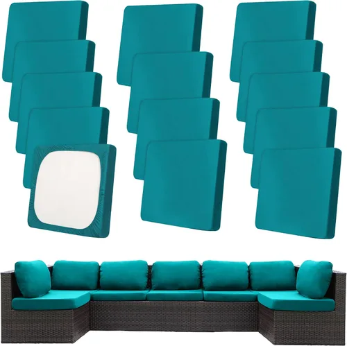 Miniatura 49 de Fundas de cojín de patio, fundas de cojín para exteriores, fundas de cojín elásticas de repuesto, protectores de muebles lavables y reutilizables