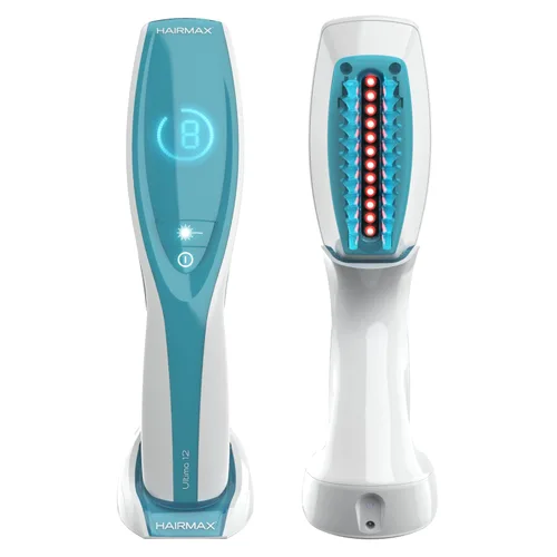 Hairmax Ultima 12 LaserComb - (FDA Aprobado) Dispositivo de Tratamiento de Rebrotes Láser para Hombres y Mujeres - Revierte la Pérdida de Cabello