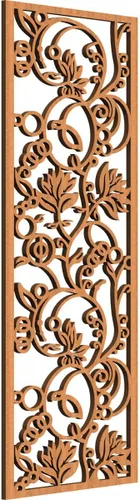Miniatura 80 de 9 3/8"W x 24 3/8"H x 1/4"T Caspio Decorativos Paneles De Pared De Madera De Calado, Roble Rojo rojo (Red Oak)
