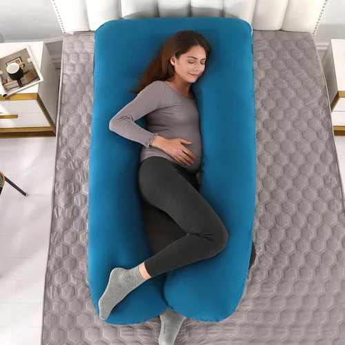 Miniatura 2 de Amagoing - Almohada de embarazo de 55 pulgadas, almohada de maternidad en forma de U para todo el cuerpo para mujeres, soporte para dolor de cadera