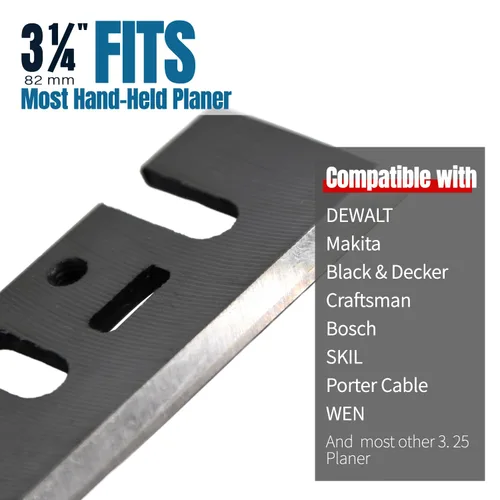 Miniatura 3 de Cuchillas cepilladoras de 3-1/4 pulgadas, 16 cuchillas cepilladoras HSS de 3.228 in, compatibles con Makita N1900B, KP0810, LXPK01, compatible
