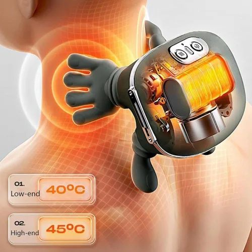 Miniatura 6 de Masajeador de cuello con dedos, masaje cervical eléctrico de hombro para aliviar el dolor, masajeador portátil de cuello Shiatsu y espalda