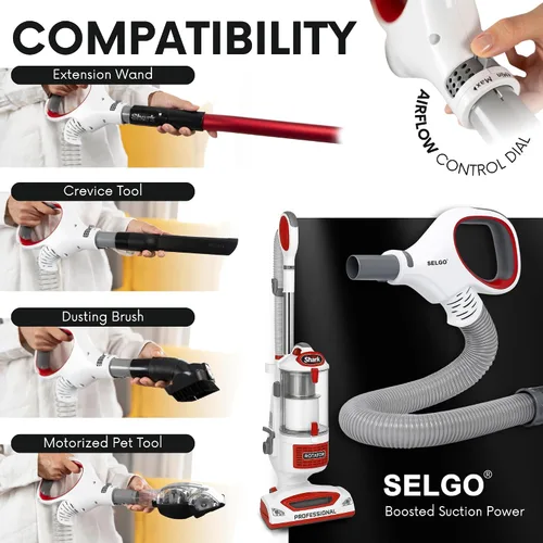 Miniatura 5 de Selgo - Manija de manguera OEM mejorada para los modelos NV500, NV501, NV502, NV503, NV504, UV560 y UV561 - Accesorios para aspiradora Shark Rotator