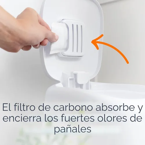 Miniatura 5 de Cubeta contenedora pañales sucios con tecnología antiolor Playtex, de Diaper Genie, Blanco