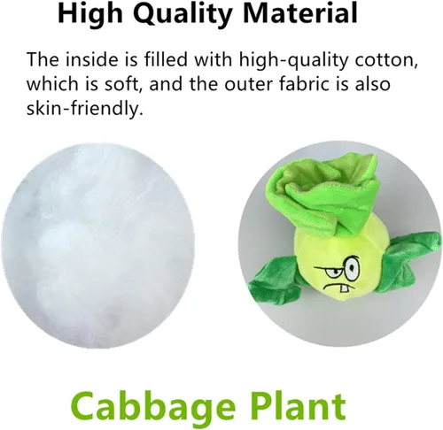 Miniatura 3 de JHESAO 6 "PVZ Plush Bonk Choy Toys PVZ 1 2 peluche suave zombies muñeca china planta juguete nuevo