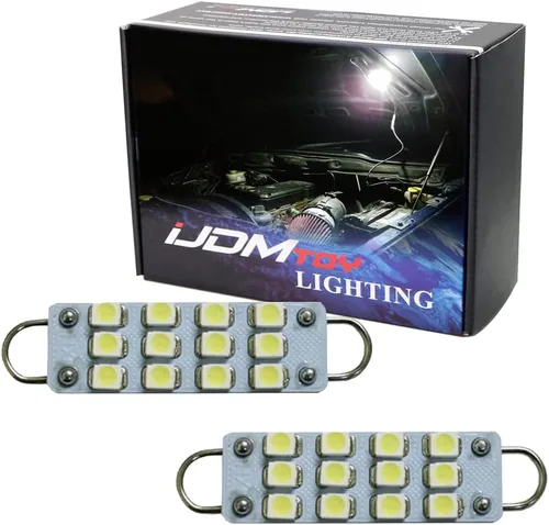 iJDMTOY Bombillas de repuesto Xenon White 12-SMD compatibles con Dodge RAM, Charger; Jeep Wrangler, Grand Cherokee, etc. Montaje de lámpara debajo