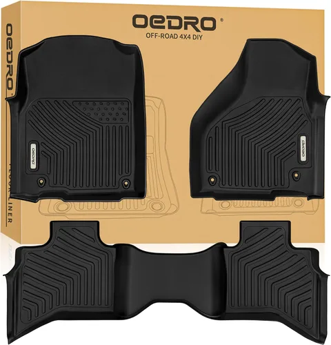 Miniatura 10 de OEDRO Alfombrillas mejoradas para Dodge Ram 1500 Quad Cab 2002-2008, Dodge Ram 2500/3500 Quad Cab 2003-2009, forros de suelo TPE para todo