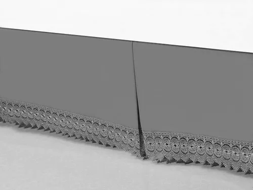 Elegant Comfort ™ Plataforma de microfibra suave y sedosa con flecos de encaje, resistente a las arrugas y a la decoloración con caída de 15 pulgadas
