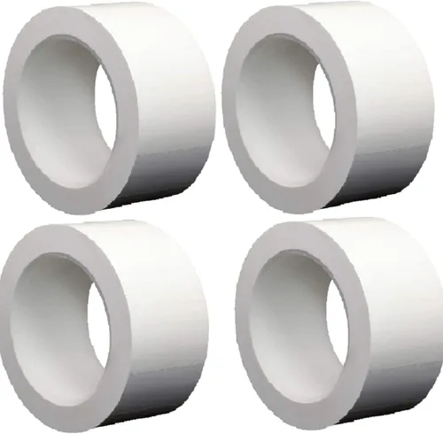 Miniatura 7 de Cinta blanca de PVC para salas blancas de 2 pulgadas x 36 yardas, 1 rollo, resistente a disolventes con adhesivo de goma sintética y núcleo