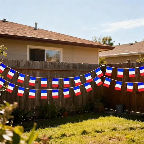 Miniatura 5 de Bandera de Francia Pequeña Mini Bandera Francesa Banner Decoraciones para Desfiles, Fiestas, Aulas, Jardines y Festivales (Francia)