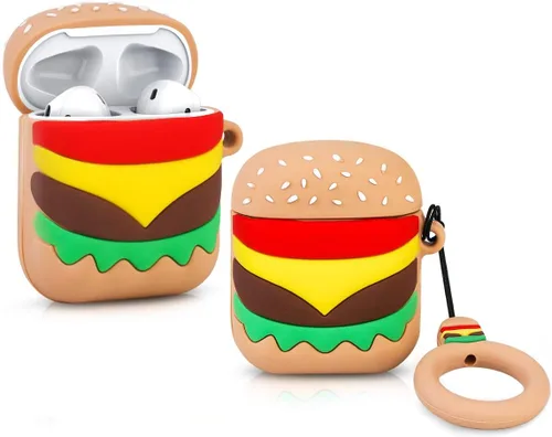 Miniatura 4 de Funda divertida y bonita compatible con Apple Airpods 1 y 2 [serie de comida de postre] [El mejor regalo para niñas, niños o parejas]