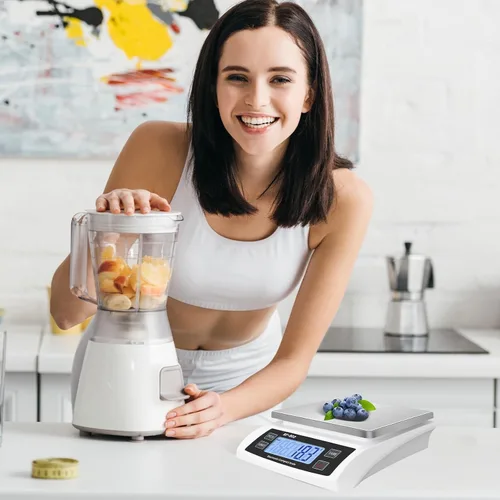 Miniatura 2 de Gran báscula digital de cocina 30 kg/66 lb báscula de alimentos para hornear y cocinar báscula de pan de acero inoxidable con pantalla LCD escalas