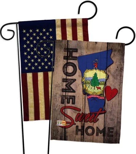Miniatura 6 de State Vermont Home Sweet Garden Flags 2pcs Pack Americana States USA American Territories Republic Country Particular Area Small Decorative Gift