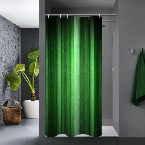 Miniatura 19 de Gibelle Cortina de ducha pequeña de 36 x 72 pulgadas, juego estrecho medio negro y gris, tela moderna abstracta para baño, textura de vidrio fresco