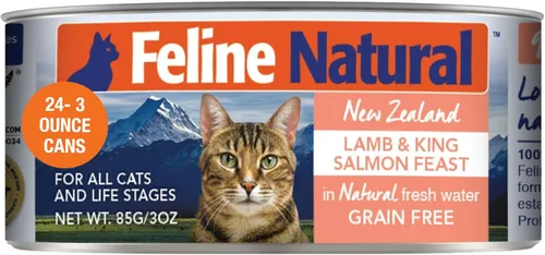 Miniatura 8 de Feline Natural New Zealand Comida Enlatada para Gatos Alimento Húmedo, Alto en Carne, Bajo en Carbohidratos y Sin Granos Comida Húmeda para Gatos