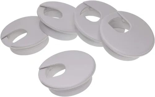Miniatura 5 de Mini Skater Ojales de escritorio de plástico de 2 pulgadas, 10 unidades, para cables de alambre, gestión flexible, ligero, ajustable, organizador