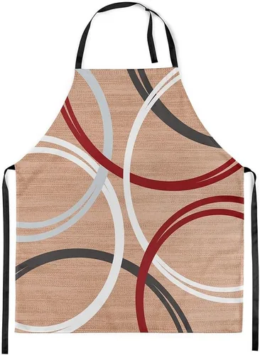 Miniatura 40 de Castle Fairy Delantal de cocina geométrico en espiral, moderno delantal impermeable con rayas simples para adultos (sin bolsillo), 31 x 26 pulgadas
