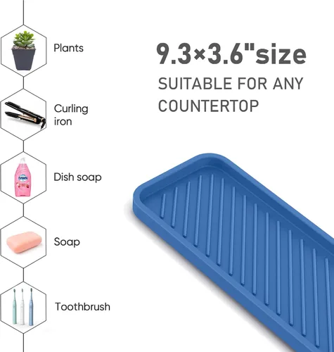 Miniatura 5 de EG-SIPRO Bandeja Organizadora de Fregadero de Cocina, Soporte para Esponja para Fregadero de Cocina Bandeja de Mostrador de Baño Portaesponjas