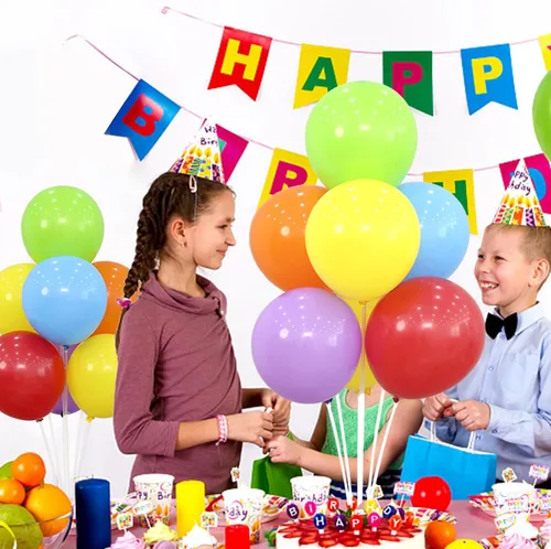 Miniatura 4 de Kit de 4 soportes para globos para mesa con base, centros de mesa, soporte para globos de arcoíris, decoraciones para fiesta de cumpleaños