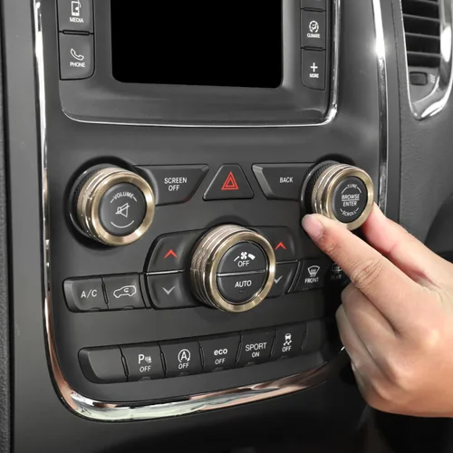 Miniatura 7 de Anillo de perilla de interruptor de volumen de CA compatible con Dodge Charger 2011+/Challenger 2015+/RAM 2012-2017/Durango 2016-2022/Chrysler 300C