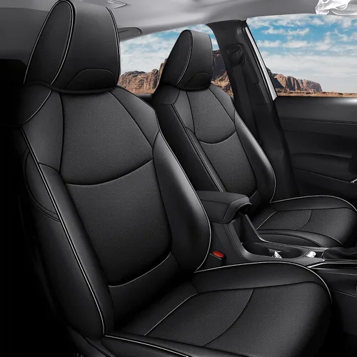 Miniatura 20 de AOMSAZTO Funda de asiento de coche para Mazda 3 2019 2020 2021 2022 2023 2024 2025 2026 – Juego completo de fundas de asiento de piel sintética