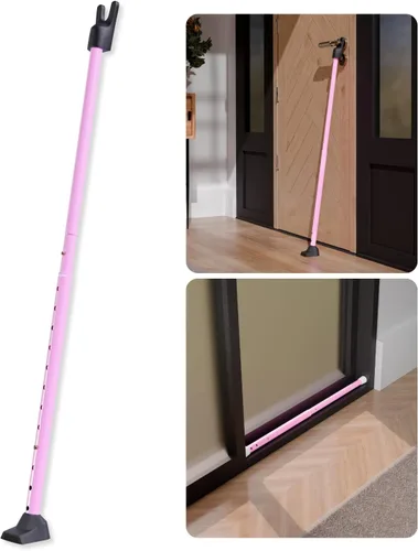 Miniatura 12 de SECURITYMAN Barra de Seguridad 2 en 1 para Puerta y Barra de Seguridad para Puerta Corrediza de Patio (Paquete de 2) con Tapas Intercambiables