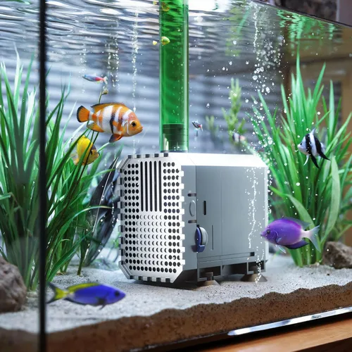 Miniatura 2 de SunSun Grech Bomba de agua sumergible para acuario, bomba silenciosa para tanque de peces con flujo ajustable para agua dulce, agua salada
