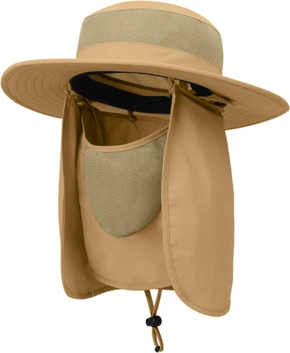 Miniatura 15 de Outdoor Sun Hat UPF 50 Protection Waterproof Fishing hat Face Cover Summer Neck Flap Hat