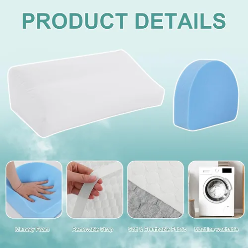 Miniatura 3 de ROYALAY Almohada ajustable para aliviar la ciática para dormir, almohada de espuma viscoelástica para piernas para dolor de cadera mientras duermes