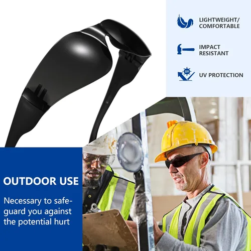 Miniatura 2 de Gafas de seguridad teñidas a granel, paquete de 24, gafas de seguridad protectoras con sombra, gafas de sol de protección UV, lentes de humo oscuro