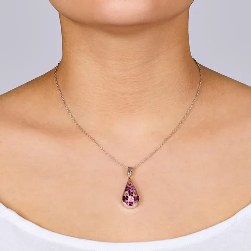 Miniatura 27 de Amazon Essentials Collar con colgante de flor prensada de plata de ley y oro sobre plata esterlina (anteriormente colección Amazon)