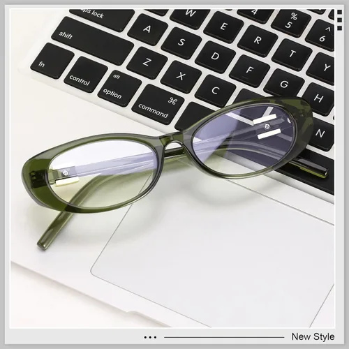 Miniatura 5 de Oval Blue Light Blocking Glasses for Women Retro 90s Glasses Computer TV Eyeglasses Anti Eyestrain