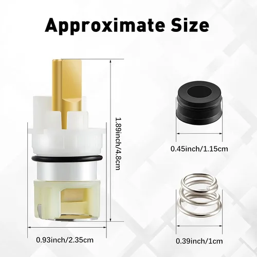 Miniatura 2 de Honoson Rp25513 Kit de reemplazo de vástago de grifo de 2 piezas para kit de reparación de grifo de dos manijas con cartucho Rp4993 asiento