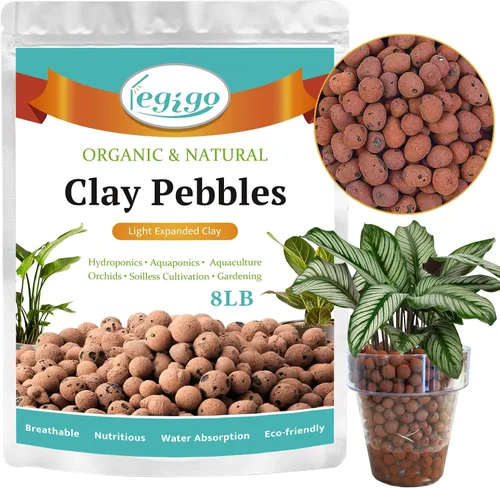 Miniatura 12 de Legigo 1.8 KG de guijarros de arcilla Leca orgánicos para plantas, bolas de Leca 100% naturales de 4mm-16mm para plantas de interior, guijarros