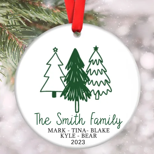 Miniatura 17 de Adornos familiares personalizados, adorno de Navidad familiar, decoración del hogar de Navidad, regalos de Navidad para la familia, adornos de árbol